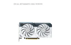 ASUS DUAL-RTX4060TI-08G-WHITE adopts white design&comma; axial fan design and 2&period;5 slot design&period; The memory size is 8GB GDDR6&period;