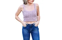 Current Air Tied Up Tank Top In Dusty Pink