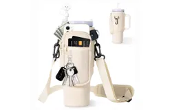 Ziley Stanley Water Bottle Bag with Cell Phone Pouch Adjustable Shoulder Strap 40oz Stanley Water Bottle Bag Stanley Cup Accessory