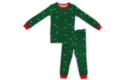 Magnetic Me Kid&apos;s Jungle Bells 2 Piece Toddler Pajama Set In Green