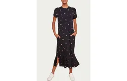 Sugarlips Mika Floral-Print Stretch-Jersey T-Shirt Midi Dress In Pink&sol;black