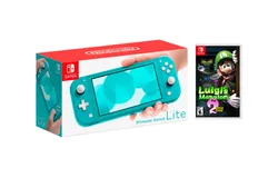 Nintendo Switch Lite Turquoise Bundle With Luigi&apos;s Mansion 2 HD Game