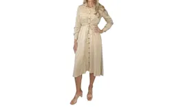 Davi & Dani Mrs&period; Robinson Midi Dress In Taupe