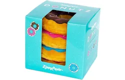 Original Donutz No Stuffing Squeaky Plush Dog Toy Gift Box&comma; Blue