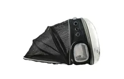 JUCHONG Expandable Cat Backpack Cat and Dog Pet Travel Harness &lpar;Black-Expandable&rpar;