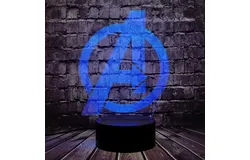 3D Light - Marvel - Avengers Logo