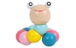 Melissa & Doug Rainbow Stacker Wooden Ring Educational Toy - Wooden Rainbow Stacking Rings Baby Toy&comma; Stacker Toys For Infants And Toddlers-Macaron caterpillar