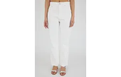 Moussy Amherst Wide Straight Jeans In White