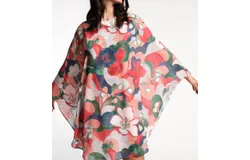 Frances Valentine Bree Cape Dress In Red