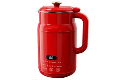 8-in-1 nut milk dispenser&comma; soy milk dispenser&comma; automatic almond milk dispenser for homemade plant milk&comma; oatmeal&comma; soy&comma; non-dairy beverages&comma; with delayed start&sol;warming&sol;self-cleaning &lpar;red&rpar;