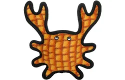 World&apos;s Tuffest Soft Dog Toy Ocean Crab Squeakers Multiple Layers&period; Made Durable&comma; Strong & Tough&period; Interactive Play &lpar;Tug&comma; Toss & Fetch&rpar;&period; Machine Washable & Floats&period; &lpar;Medium Orange&rpar;