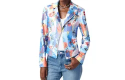 Joseph Ribkoff Floral Print Jacket In Multi