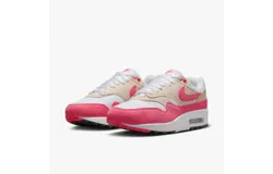 Nike Women&apos;s Air Max 1 Sneaker In White&sol;light Orewood Brown&sol;black&sol;aster Pink