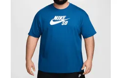 Nike Men&apos;s Sb Logo Skate T-Shirt In Court Blue&sol;white