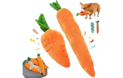 Calming Carrot Dog Toy&comma; The Mellow Dog Calming Carrot&comma; 29&period;5 Inch Large Sturdy Plush Multi-squeaks Dog Cat Toys&comma; Dog Chew Toys Interactive Dog Toys Dog Toys &lpar;Mix&rpar;