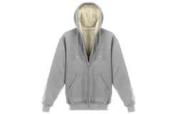 Gioberti Men Heavyweight Sherpa Lined Fleece Hoodie Jacket