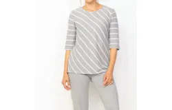 Habitat French Terry Stripe Pullover In Gull