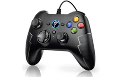 EasySMX 9013Pro Wired Controller for Windows PC&sol;PS3&comma; Plug & Play USB Gamepad with Hall Effect Trigger&comma; Long Life Button&comma; Turbo Function&comma; Compatible with Android TV & Tesla Comfort Design Black