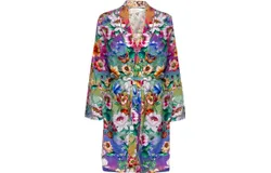 Johnny Was Women Evelyn Floral Cotton Silk Belted Tie Robe Multicolor