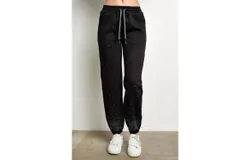 Kiwi Rhinestone Embellished Jogging Sweatpants In Black