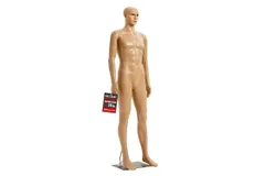 Skin Male Mannequin - Premium Quality Construction&comma; Detailed Dimensions for Realistic Proportions&comma; Durable and Stable Design&comma; Versatile Clothing Display&comma; Sleek and Sophisticated Appearance