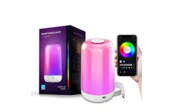 Smart Touch Bedside Table Lamp Dimmable LED Table Lamp Color Changing RGB Small Lamp for Bedroom Nightstand&comma; Portable Rechargeable Cordless Night Light &comma; 3600mA Mood Light for Kids Gift