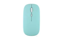 Bluetooth Wireless Keyboard and Mouse Combo&comma;Ultra-Slim Ergonomic Small Rechargeable Bluetooth Keyboard Mouse Set for Apple iPad iPhone Samsung Tablet Phone Android PC Computer Mac Smartphone-green single Bluetooth mouse battery