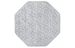 Octagon Playpen Mat Grey&comma; Non Slip 8 Panel Playpen Mattress Mat Fits Regalo Extra Large Play Yard and hiccapop XL 69" Baby Playpen&comma; Grey Star Octagon Playard Pad