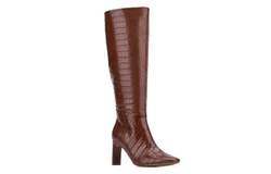 New York & Company Women&apos;s Isabelle Croc Embossed Knee-High Boots