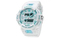 SMAEL Mens Sports Watches,Waterproof Military Digital Watch Electronic Tactical Army Watches for Men Multifunction Wrist Watches with Dual Time Alarm Date Stopwatch-blue