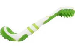 Denta-Brush TPR Durable Tooth Brush & Dog Toy Green One Size
