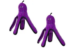 World&apos;s Tuffest Soft Dog Toy -Ocean Creature Octopus -Squeakers Multiple Layers&period; Made Durable&comma; Strong & Tough&period; Interactive Play &lpar;Tug&comma; Toss & Fetch&rpar;&period; Machine Washable & Floats&period; &lpar;Large 2 Pack&rpar;