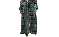 L&apos;atiste Long Sleeve Jumpsuit With Cutout In Green Multi