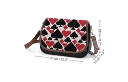 Casino Fun Vintage Crossbody Bag for Women Medium Leather Hobo Bags Shoulder Bag Classic City Leather Satchels