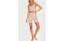 Beach Riot Bike Short In Taupe Pink Spot