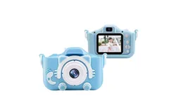 Children&apos;s digital camera HD children&apos;s mini camera toy&comma; HD dual camera cat blue