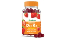 Lifeable® Vitamin D3 &plus; K2 Gummies - Bone Health And Immunity - 60 Gummies
