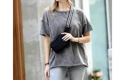 42Pops Nylon Crossbody Sling Bag In Black