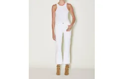 Le Jean Bella Crop Flare Jeans In White