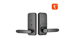 Smart Lock Fingerprint Door Lock Electronic Lock Password Door Lock Keyless Entry Door Lock&comma; Biometric Door Lock&comma; Front Door Smart Door Lock &lpar;Black - Tuya Bluetooth&rpar;