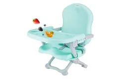 Foldable infant booster seat for dining table&comma; portable multifunctional toddler booster seat with removable tray&comma; infant travel feeding seat&comma; portable dining table camping high chair
