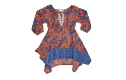 Mimi & Maggie Girls Olivia Dress In Rust Floral