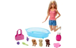 Barbie Doll & Pets - Puppy Bath Time Playset