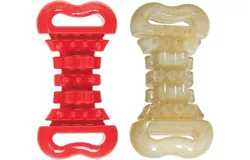 Soft Rubber and Nylon Chew Bones Dog Toy&comma; Mental & Physical Stimulation&comma; Small&comma; 2 Pack