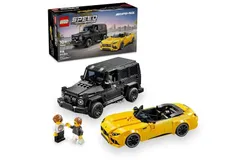 LEGO Speed Champions Mercedes-AMG G 63 & Mercedes-AMG SL 63 F1 Toy Car&comma; Formula 1 Vehicle Set for Kids&comma; 2 Building Sets with 2 Driver Minifigures&comma; Convertible Toy Car Gift for Boys and Girls&comma; 76924