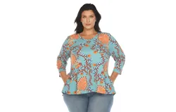 Plus Size Vibrant Boho Swing Top