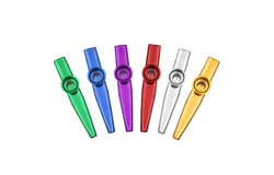 Muslady 6pcs Aluminum Alloy Kazoo Musical Instrument for Child Adult Beginner