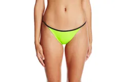 Pq Swim Women Neo Twiggy Teeny Bikini Bottom Swimsuit In Neon&sol;black