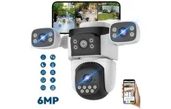 Safety camera three takes 360° 6mp night vision voice