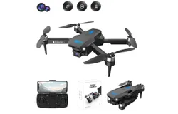 Brushless Drone&comma; Lightstream HD Aerial Quadcopter RC Airplane Toys&comma; Dual Camera for Adults&comma; Beginners&comma; Kids&comma; Foldable Quadcamera&comma; Toy Drone Gift&comma; 1080P HD Camera&comma; One Key Start&comma; Headless Mode&comma; Flight with Reference Point&comma; 360° Flip